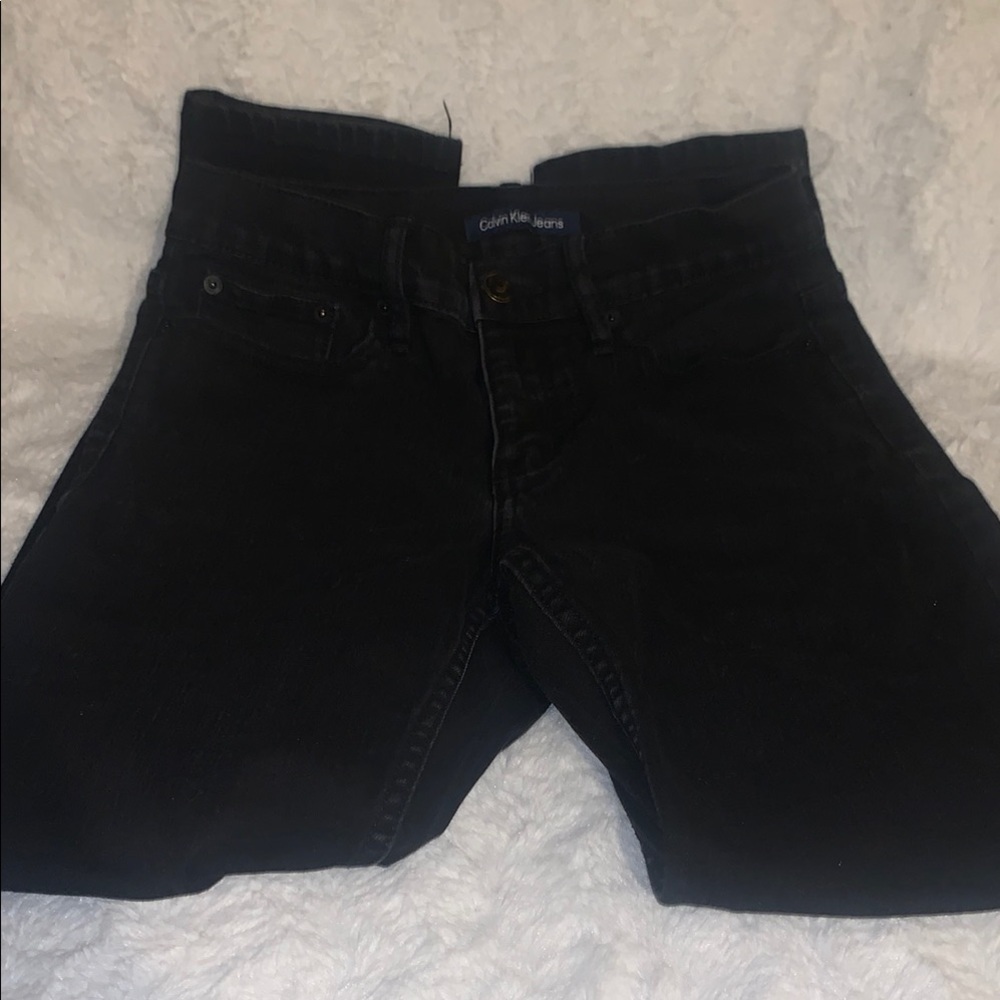 Calvin Klein Black high rise slim jeans 28p - Picture 1 of 5